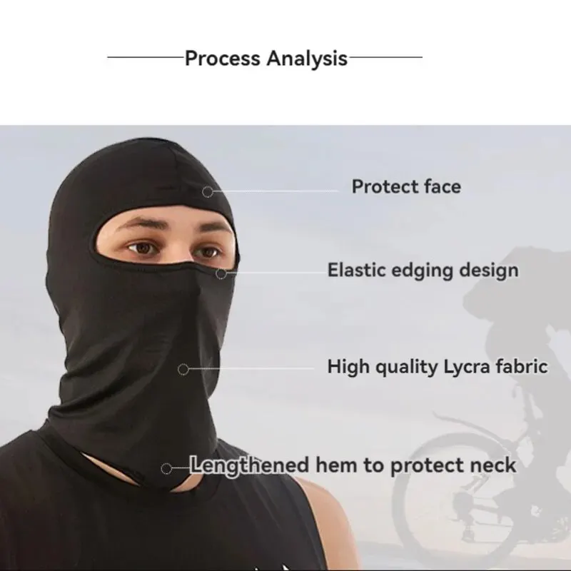 Sports Ice Silk Sunscreen Mask Windproof Dustproof Masked Hood Riding Headcovers Sports Bandana Breathable Riding Masks