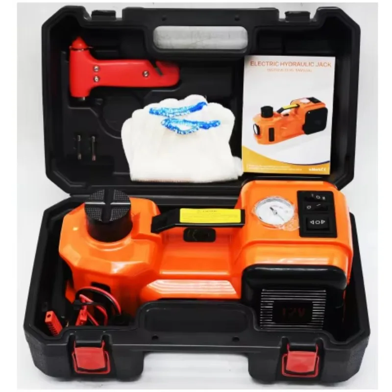 HF045 nuevo 3 en 1 gato eléctrico de coche DC12V 5T nuevos conectores de coche llave de compresor herramientas de vehículo Kit de herramientas de emergencia Kit de gato de coche