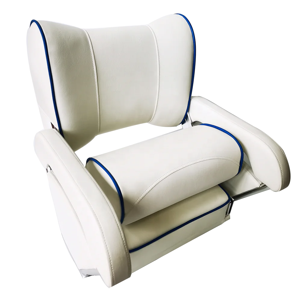 Luxury Single Folding Marine Seat with ABS/PU Material 1 Year Warranty for Boat Drivers