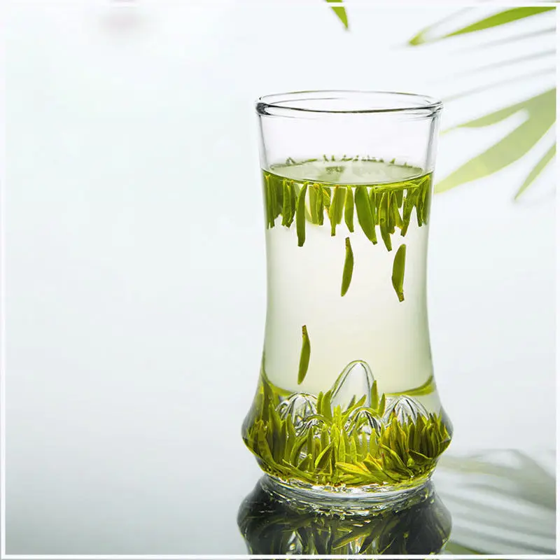 

High Borosilicate Glass Guanshan Cup Bamboo Leaf Green Tea Mountain Cup Household Glass Single-layer Cup Coffee Milk Cup