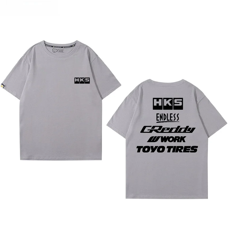 

JDM модифицированная автомобильная HKS ENDL свободная хлопковая повседневная летняя футболка ort Sve ex универсальная удобная дышащая irt