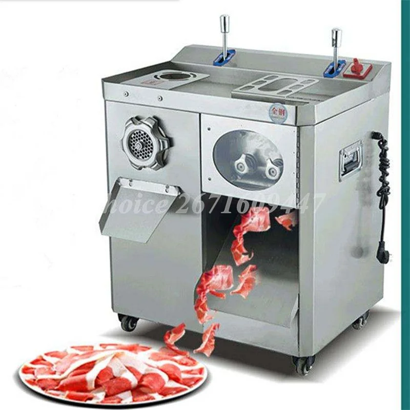 Tritacarne elettrico commerciale ad alta efficienza tritacarne tritacarne staccabile fetta di carne dadi di carne sminuzzati