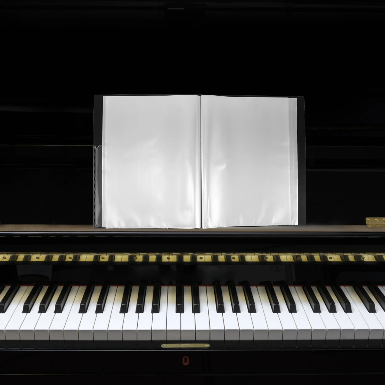 

80-Page A4 Music Folder Sheet Protector Flip Folder For Piano Choir Band Concert Use Matte Finish Portable Score Organizer