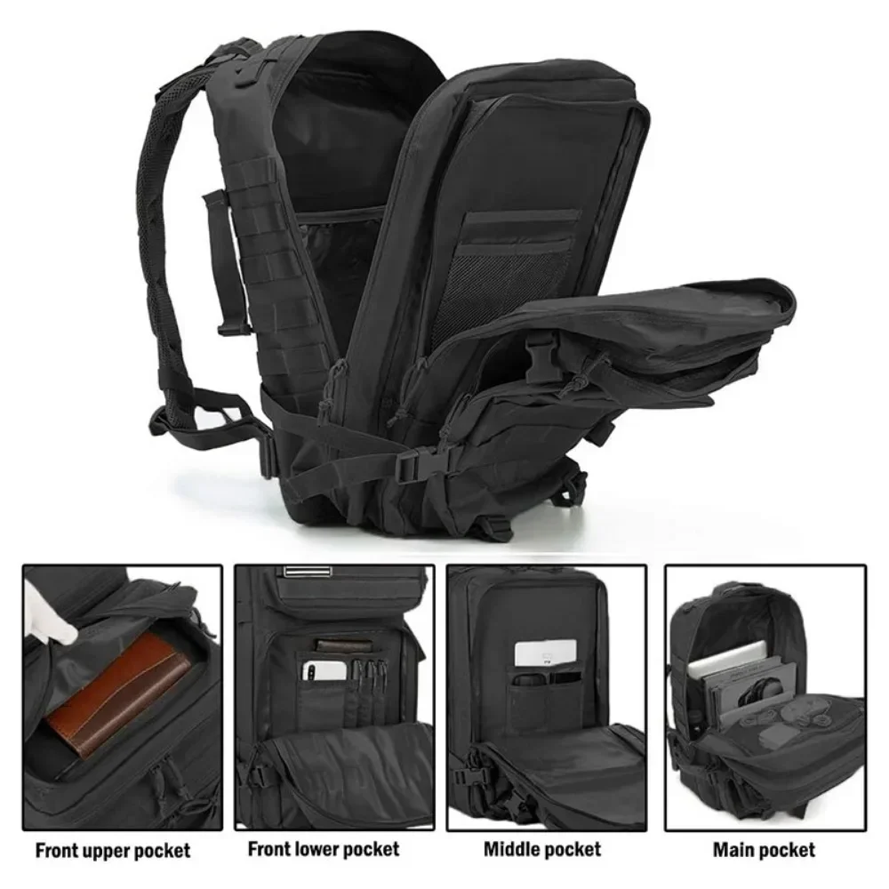 50L Army Military Tactical Backpack Men\'s Travel Large Capacity Rucksacks Men Waterproof Outdoor Sports Multi-functional Bags