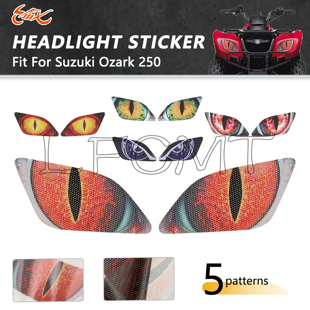 

Motorcycle Accessories Front Head Light Lamp Headlight Protection Sticker Fit for Suzuki Ozark 250 2002-2009 2012-2014