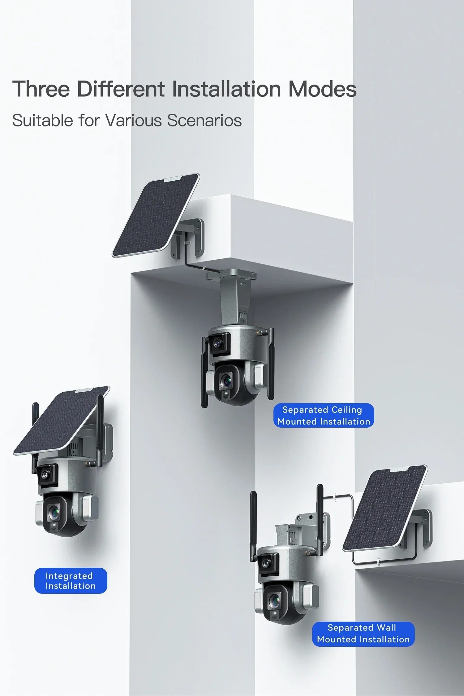 Solar-Powered Surveillance Camera With SIM Card - 4G WiFi Enabled, 2MP Night Vision PTZ Dome For Enhanced Security