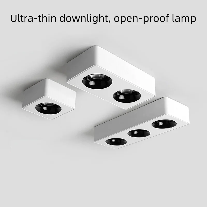 

Ultra-thin fighting lamp, open-installed anti-glare downlight, living room, full-spectrum, no main spotlight