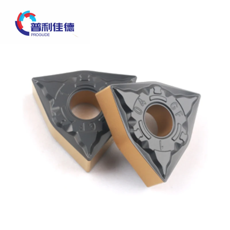 Proguide Turning Tool Cutter Blade WNMG080404 WNMG080408 WNMG080412 GT TM GF Carbide Insert Metal External Turning Tool CNC Cutting Insert Blade 10Pcs High Qulity