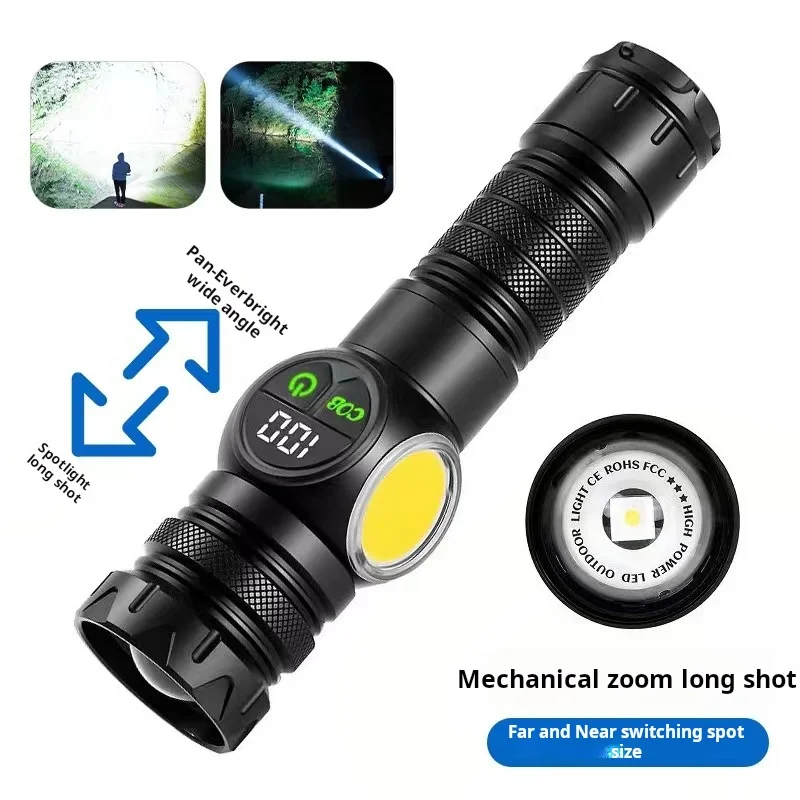 

Most Powerful LED Flashlight Rechargeable GT10 LED Flashlights High Power Zoom Torch Long Range Tactical Lantren Camping