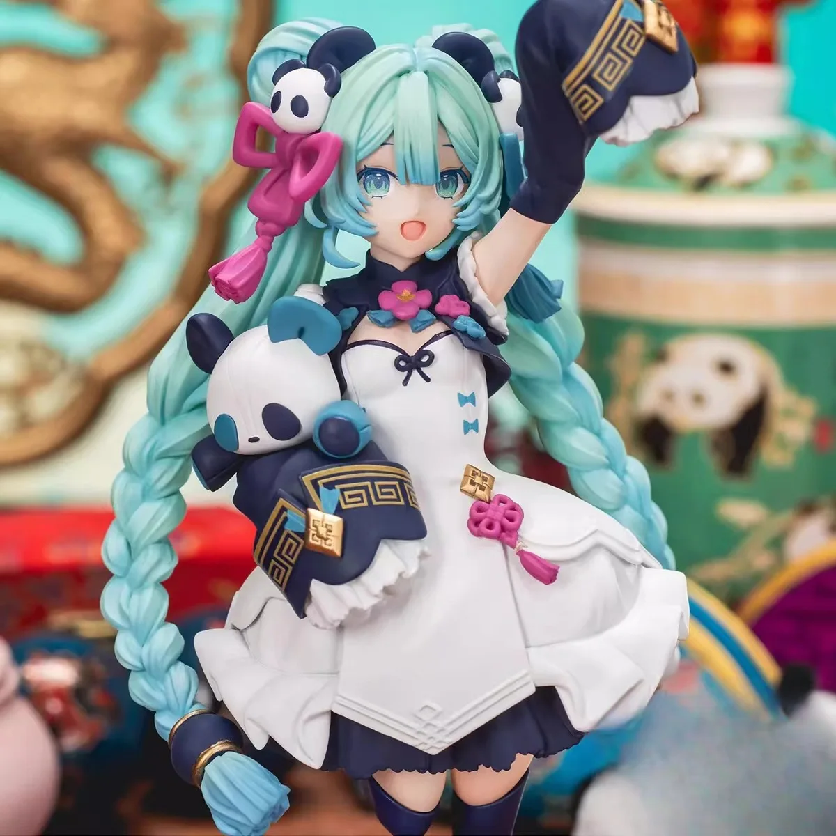 Statico Scenic Panda Figura Modello da collezione Giocattolo Trendy Anime Vocaloid Iniziali Future Ornament Nuovo arrivo dalla Cina