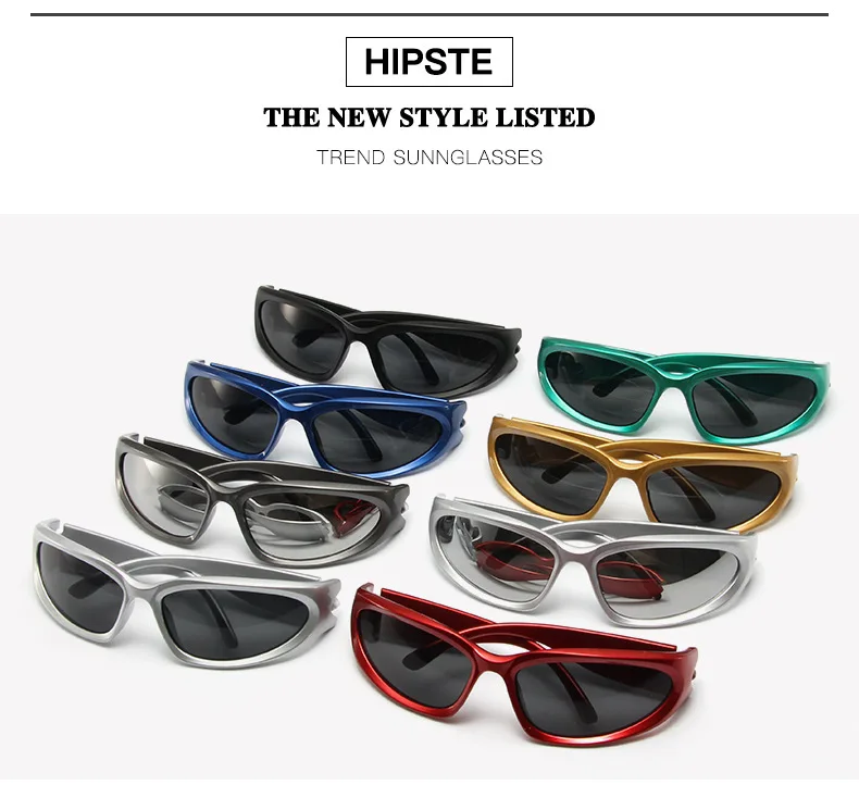 Y2k neue Punk Sport Sonnenbrille für Männer Frauen Luxusmarke Designer Sonnenbrille Herrenmode Vintage Sonnenbrillen UV400 Brille Brillen – Detail 17
