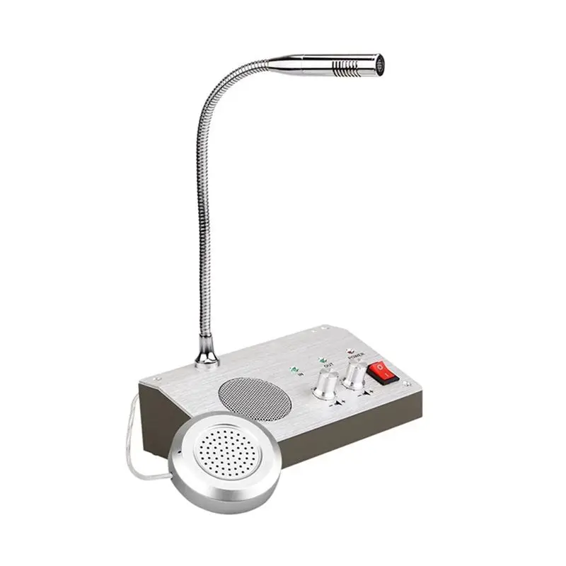 SWXF US Plug Sistema walkie-talkie dual-way per sicurezza domestica Zero-Touch per citofono per finestra ospedaliera bancone bancarie