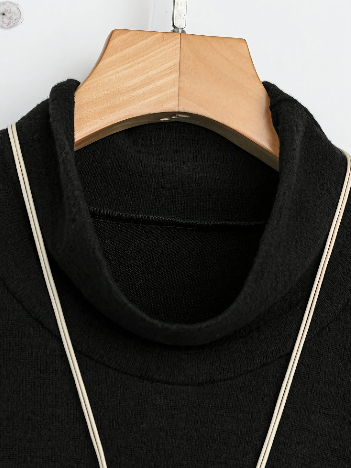 فستان كشمير فرنسي أوروبي وأمريكي عبر الحدود لخريف وشتاء 2025 فستان نسائي فضفاض بأكمام طويلة ورقبة دائرية غير رسمية متوسطة #6