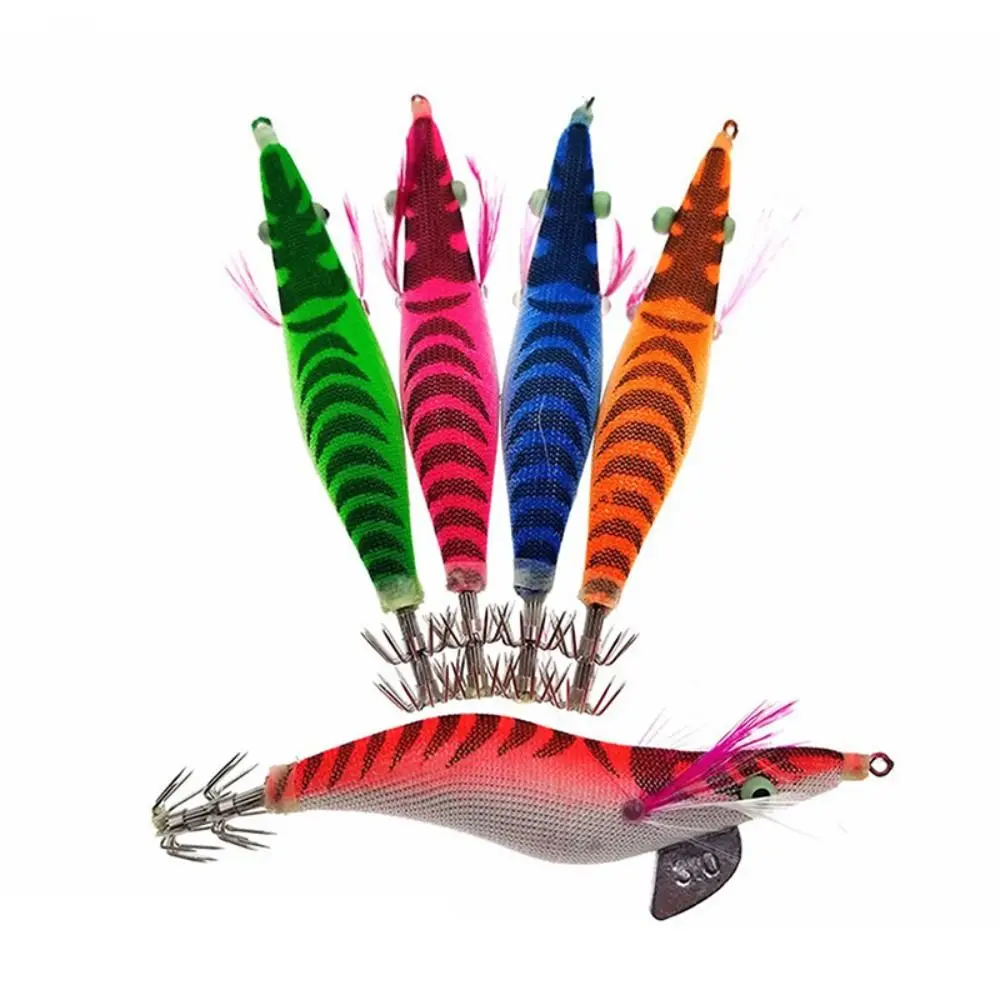 Nuevo Plantillas de anzuelo de calamar de 5 colores, 11,9 cm, 13g, señuelo de pulpo, aparejos de pesca, señuelos tipo Gamba,