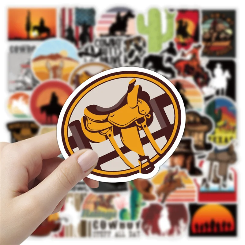 10/30/50pcs Cowboy Stickers Laptop Bicycle Guitar Skateboard Sticker Kid DIY Graffiti Waterproof Stickers Toy