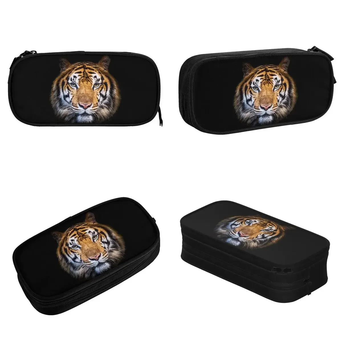 Lovely Bengal Tiger Animal Pencil Cases Pencilcases Pen Holder for Student Big Capacity Bag School Supplies Gifts Accessories