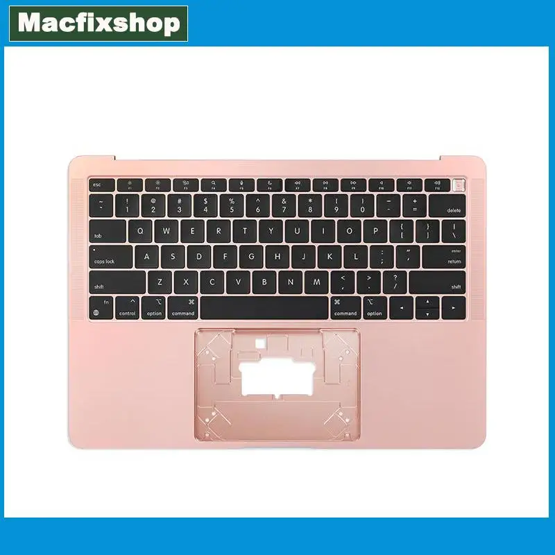 Imagem -04 - Topcase com Teclado para Macbook Air Eua Reino Unido Francês Alemão Espanhol Suíço Italiano Rosa Ouro Prata Cinza Rosa m1 A2337 13 Novo