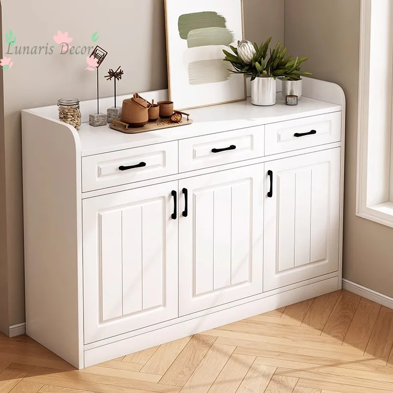 European-style chest of drawers Bedroom bedside storage cabinet against the wall Simple modern large-capacity drawer cabinet