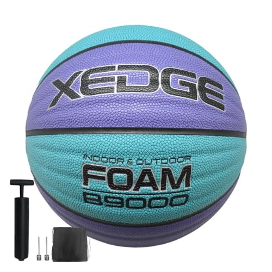 

Basketball 29.5" Size 7 Indoor Outdoor Wave Leather Basketball Set with Carrying BagNeedles and Pump