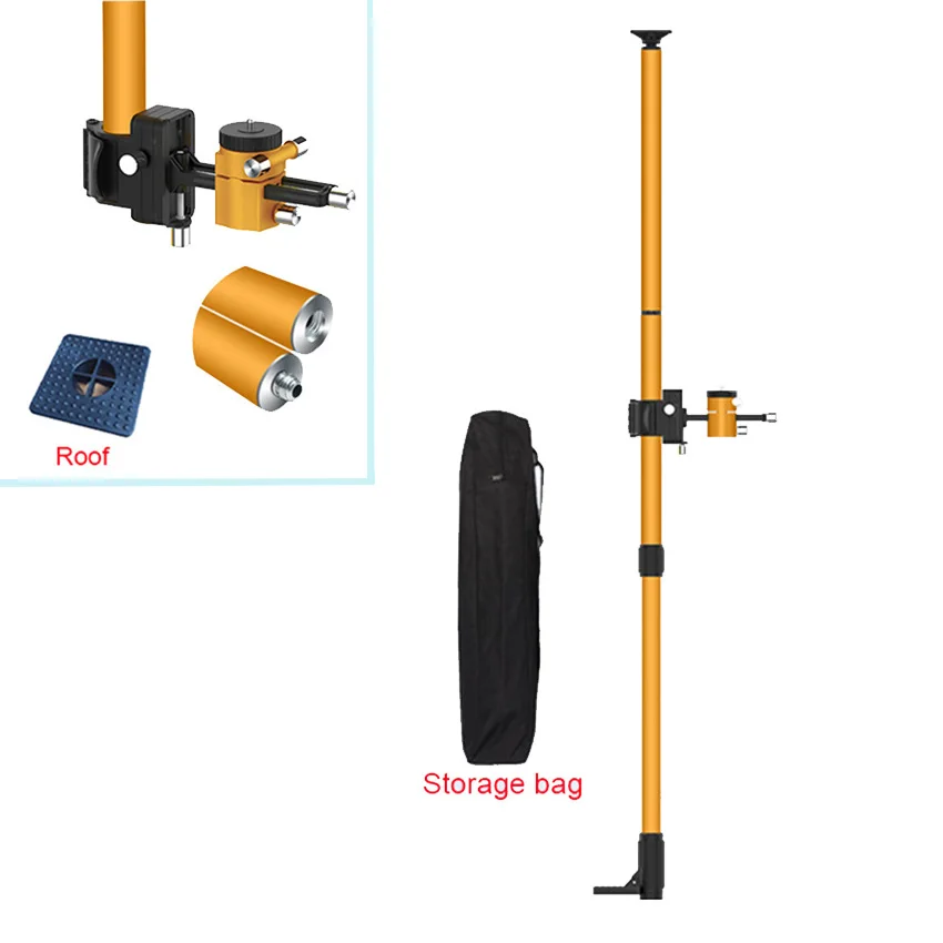 3.4 M/4.2 M Laser Level Extend Bracket Aluminum Alloy Fast Lifting Telescoping Ceiling Pole Support Stand For Laser Leveling