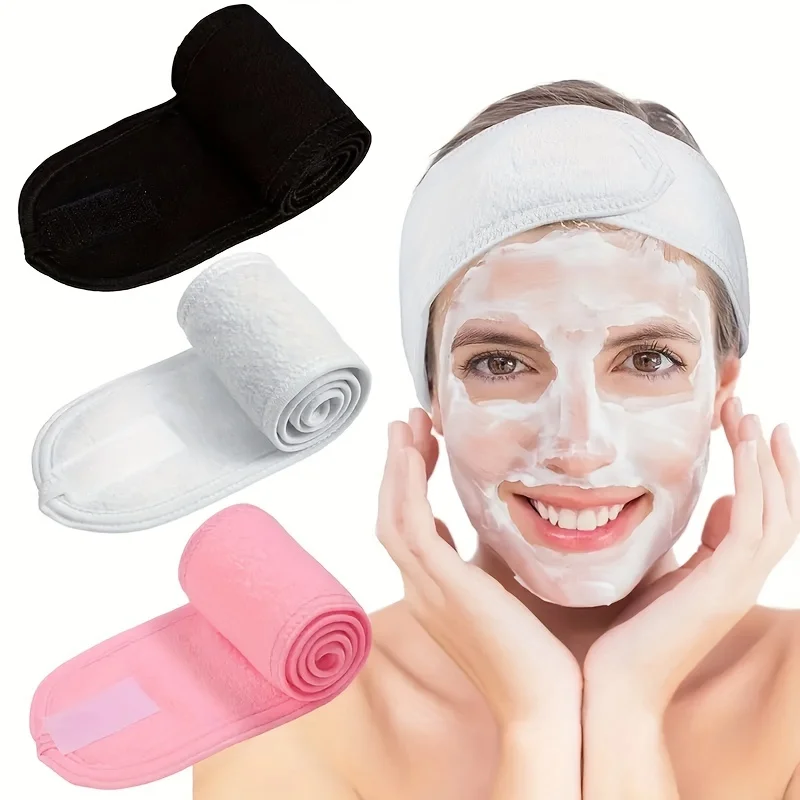 Adjustable Wide Headband for Women - Versatile Cosmetic Accessory for Yoga Sports Spa Bath Shower Makeup And Face Wash