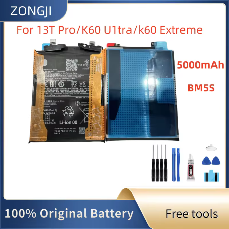 Batterie BM5S 5000mAh pour téléphone portable Mi K60 Ultra, Mi 13T Pro, outils 24.com, nouveau