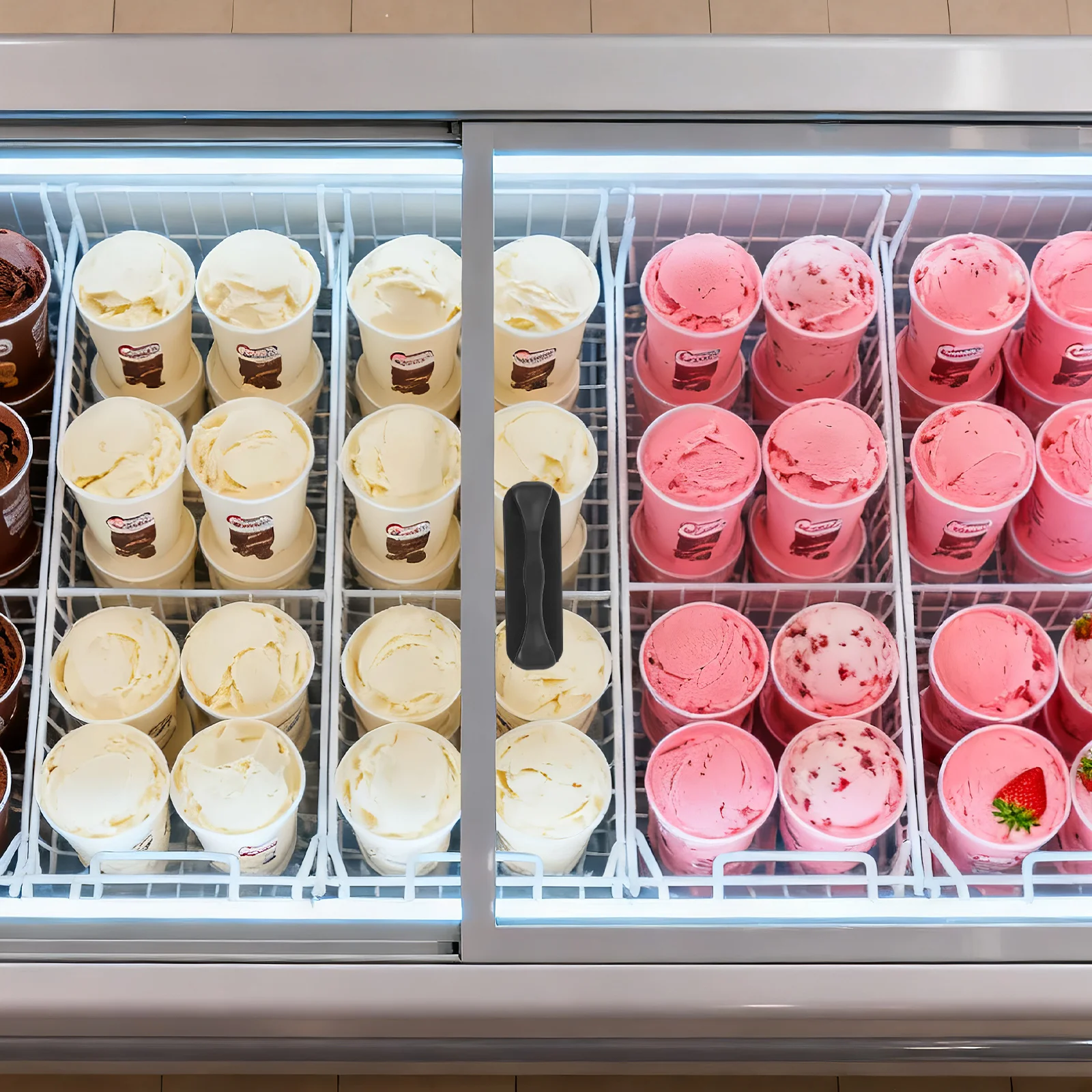 

Сверхмощная дверная ручка морозильной камеры, замена для холодильника и холодильника, эргономичная противоскользящая ручка, универсальная кухонная ручка