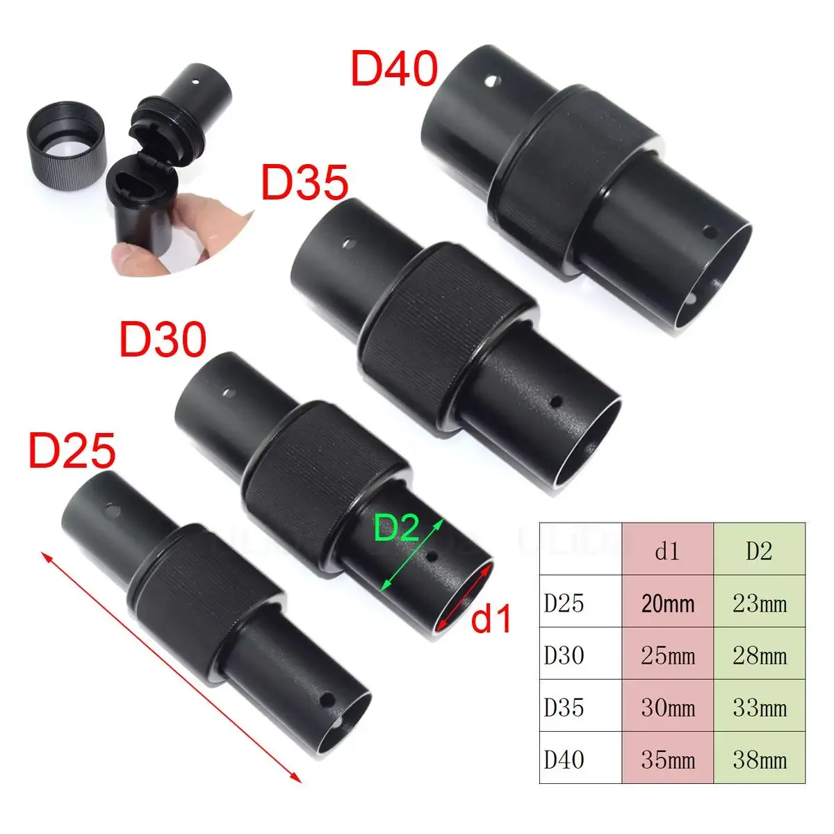 20 25 30 35 40mm Giunto per tubo braccio pieghevole laterale in alluminio per fai da te FPV RC Quadcopter Multicopter Protezione delle piante UAV Drone BB