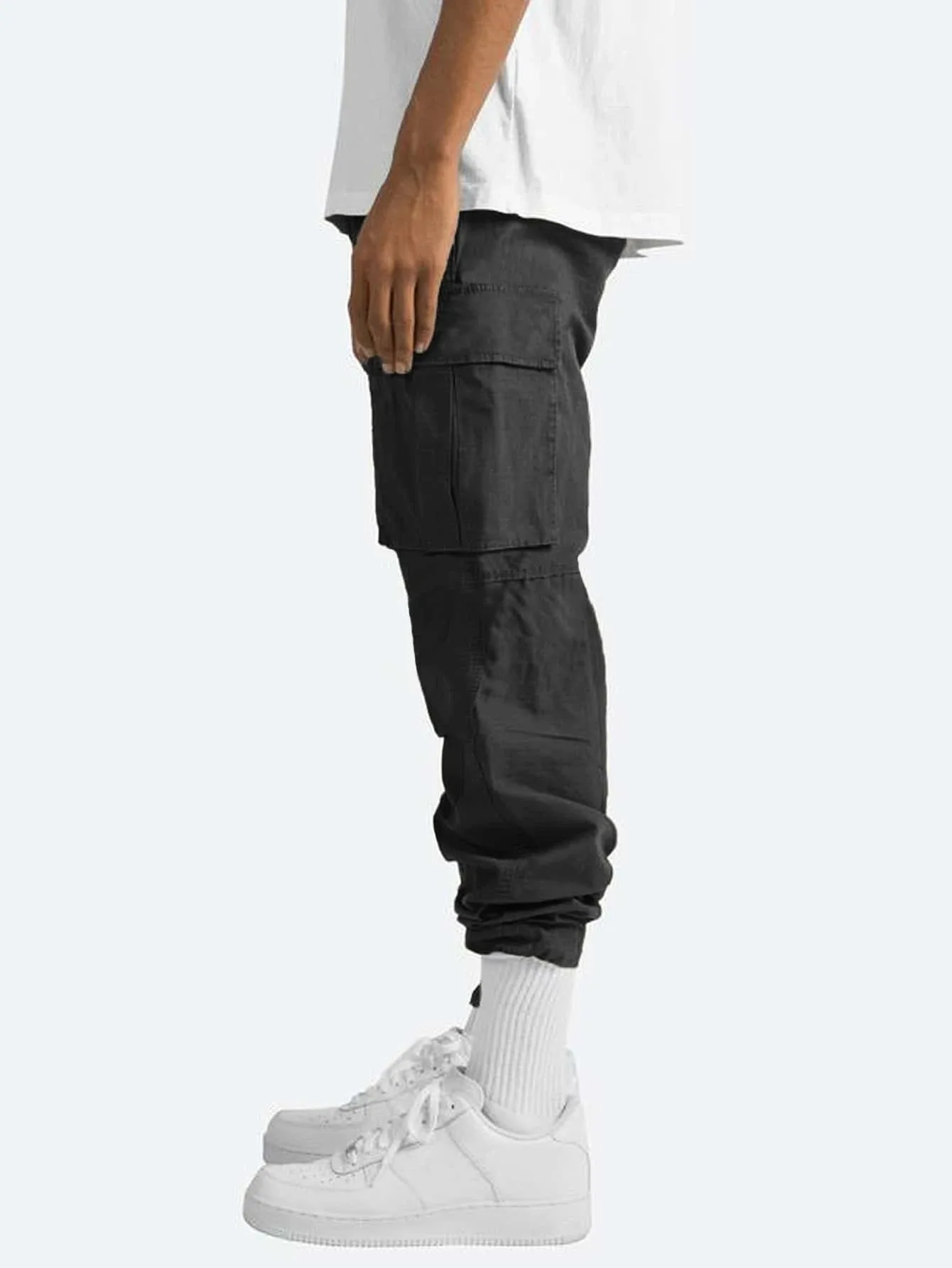 Sommer Neue Herren-Arbeitshosen Europäischer und Amerikanischer Stil mit Kordelzug und Mehreren Taschen Lässige Hosen – Detail 12