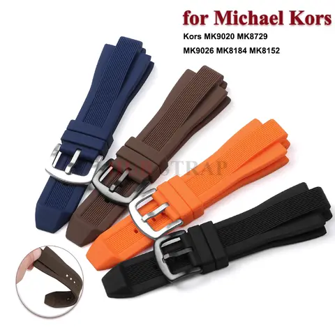 Cinturino in silicone morbido per Michael Kors MK9020 MK8729 MK9026 MK8184 MK8152 cinturino per uomo donna cinturino sportivo cinturino