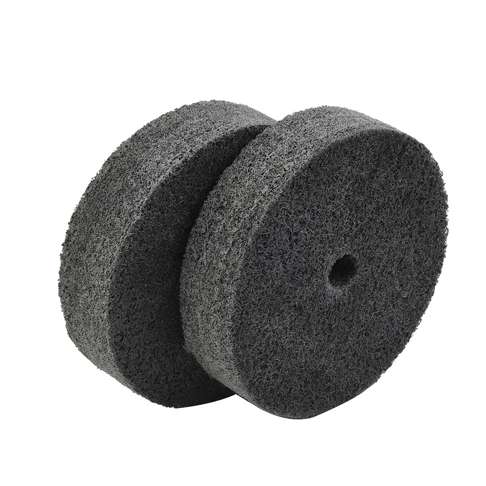 2pcs 75mm Nylon Abrasive Grinding Wheel On Household Bench Grinder For Metal Stone Wood Finishing Grinding Disc Tool