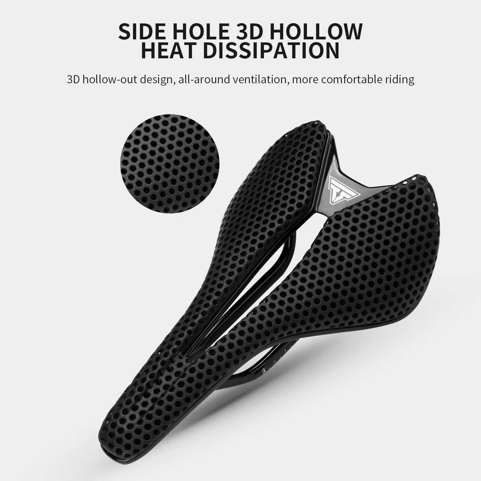 TOSUOD 3D-gedruckter Sattel für Rennräder, Kohlefasermaterial, rutschfester, wasserdichter Fahrradsitz, leichtes Design – Detail 8