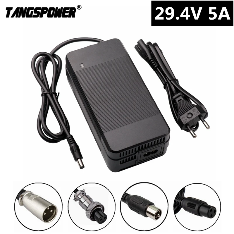 

29.4V 5A Lithium Battery Charger For 24V 7Series Li-ion Battery Pack For 29.4V Lithium Battery Charger 150W Fast Charging