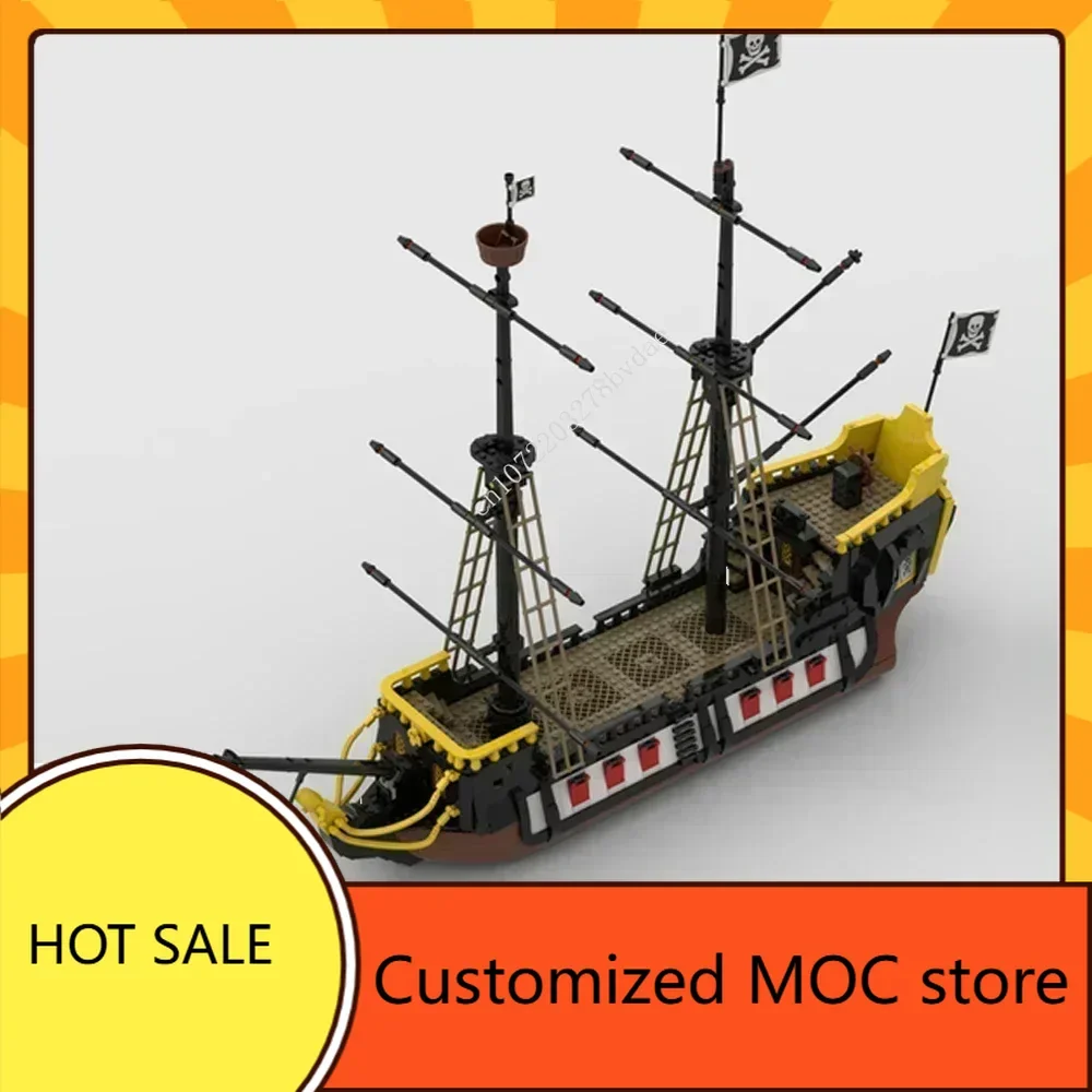 ตัวต่อสร้างสรรค์ MOC ซีรีส์โจรสลัด ร้านเหล้าบนเกาะและสถาปัตยกรรมเรือ ตัวต่อของเล่นวันหยุด วันเกิด ของขวัญคริสต์มาสสำหรับเด็ก