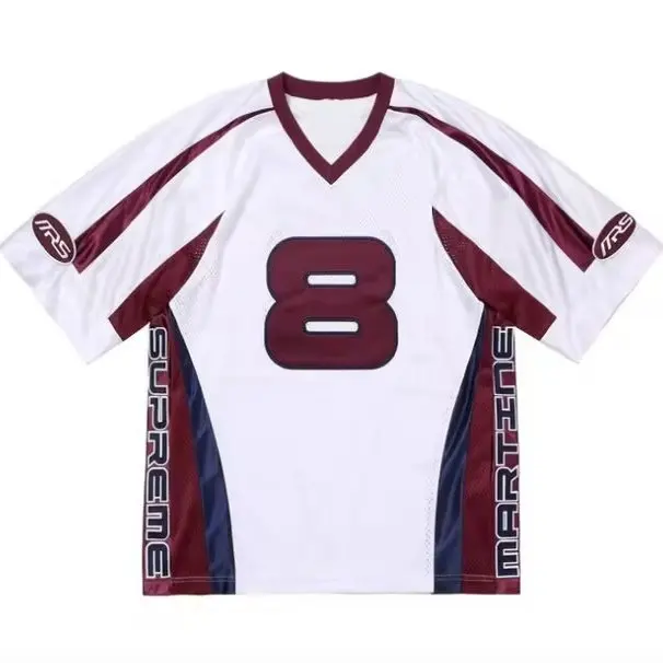 

Футболка для американского футбола e Rose Collaborative с вышивкой номера 8 и букв, короткий рукав, бейсбольная футболка