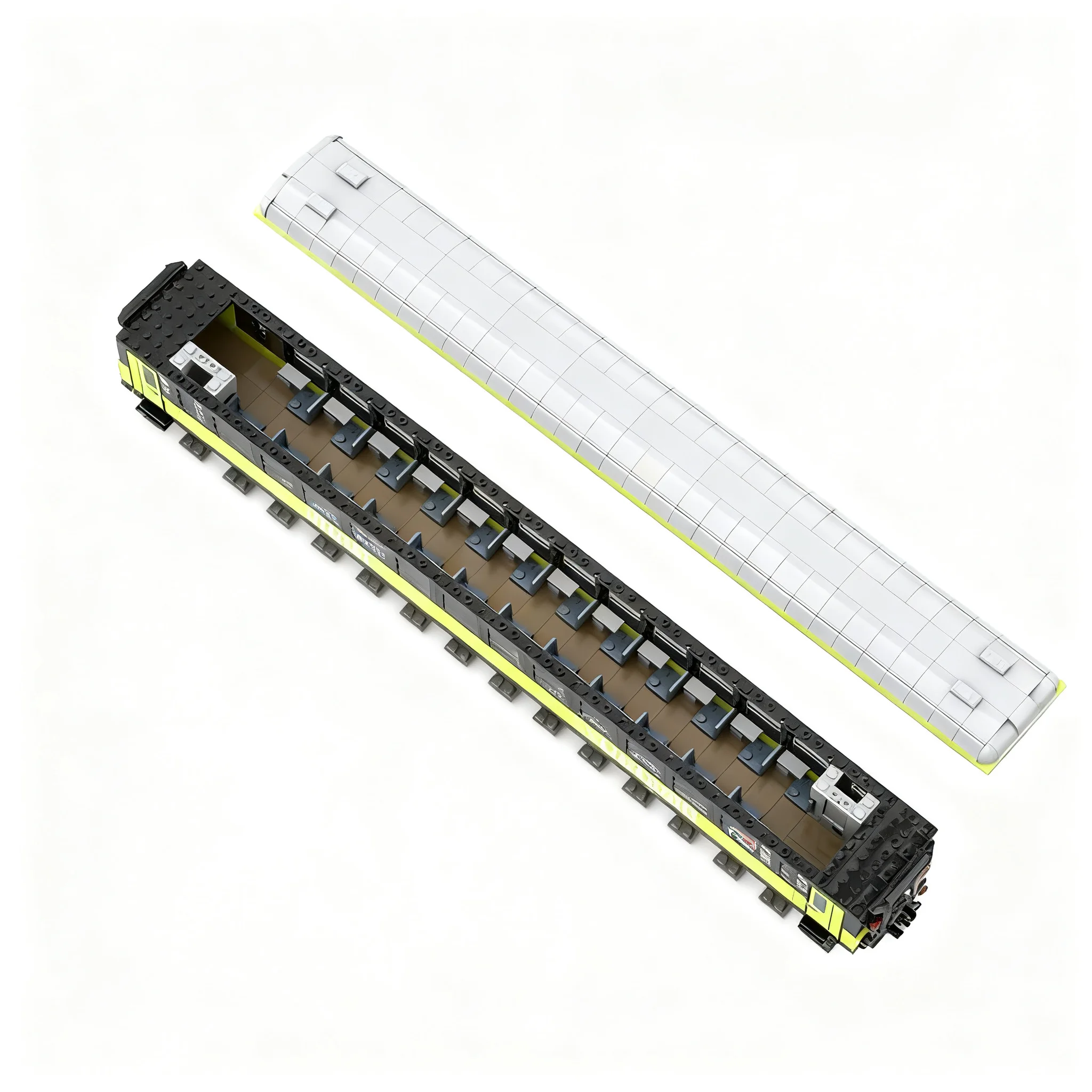 3262 детали MOC Train FLIXTRAIN - Электрический локомотив BR193 Vectron с вагонами Bmmz 264.4F, модель из строительных блоков, рождественский подарок, игрушка 3D