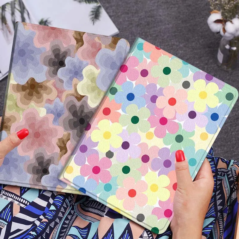 

Cartoon Colorful Flower Gift Tablet Case For Huawei Honor MatePad MediaPad Air 5 6 7 11 V6 V7 V8 V9 X9 X8 T10 T10s C5e T5