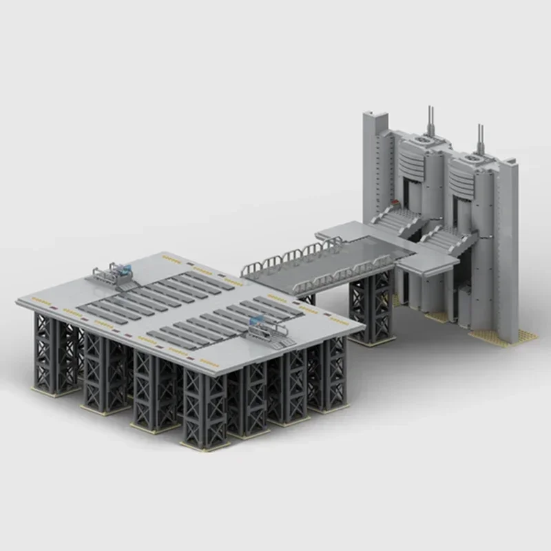 Moc Bouwstenen Beroemde Ster Film Model Landing Platform Technologie Modulaire Blokken Cadeau Speelgoed DIY Sets Montage Kerstmis