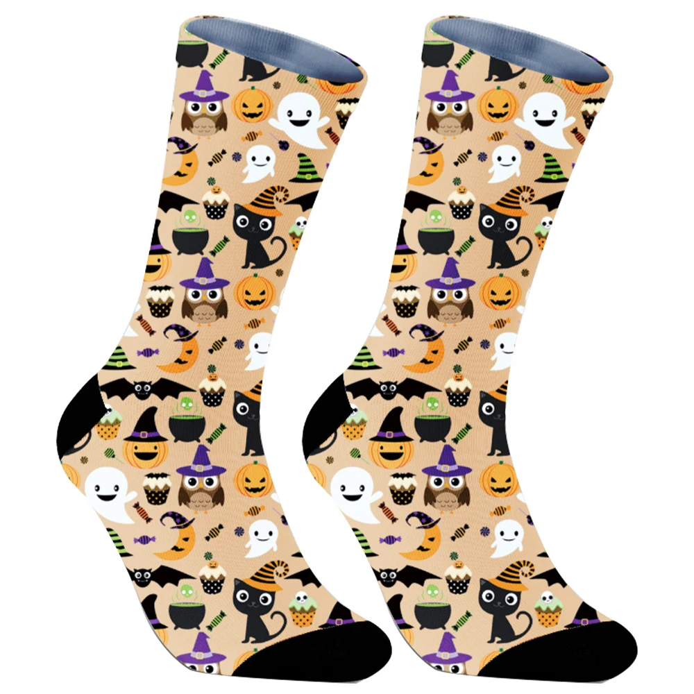 2024 neue Sommer dünne atmungsaktive Blumen Vögel Kunst Katze Tier druck Harajuku lange Baumwolle transparente Socken