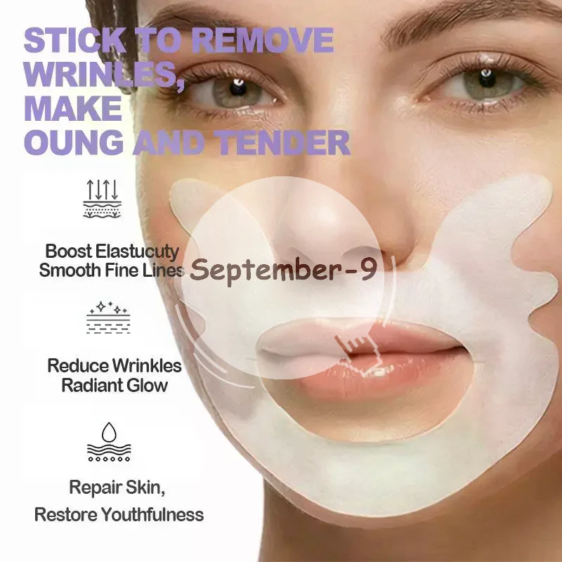Reusable Hydrogel Facial Patches for Anti-Wrinkle Skin Lifting Reduce Smile Lines Firm Chin Pads for Overnight Beauty Care