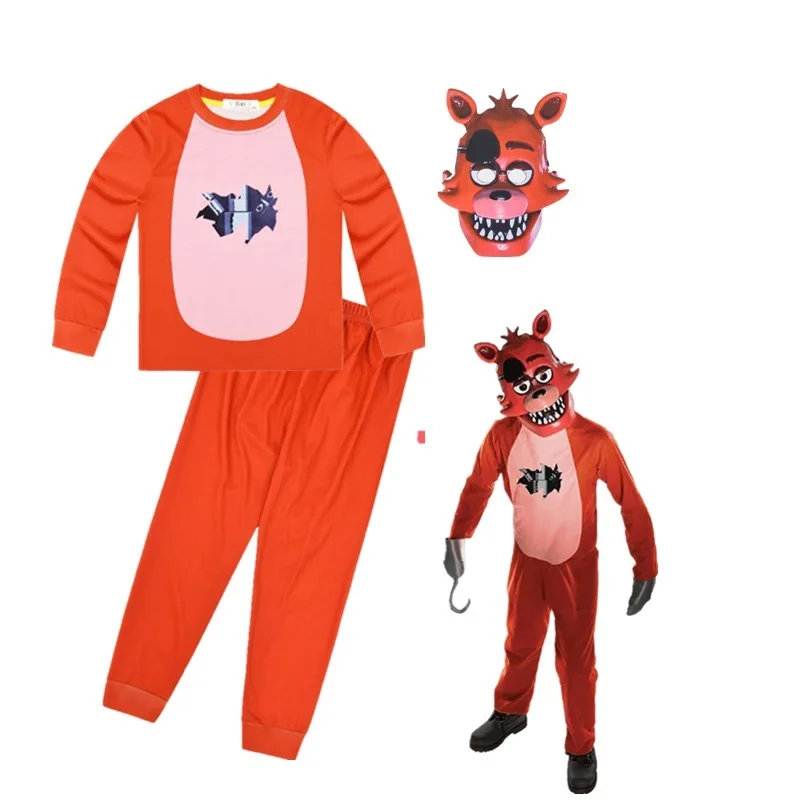 Costume d\'Halloween à manches longues pour enfants, combinaison Freddyed pour cinq nuits, cosplay cauchemar Bonnie, cadeau de Noël