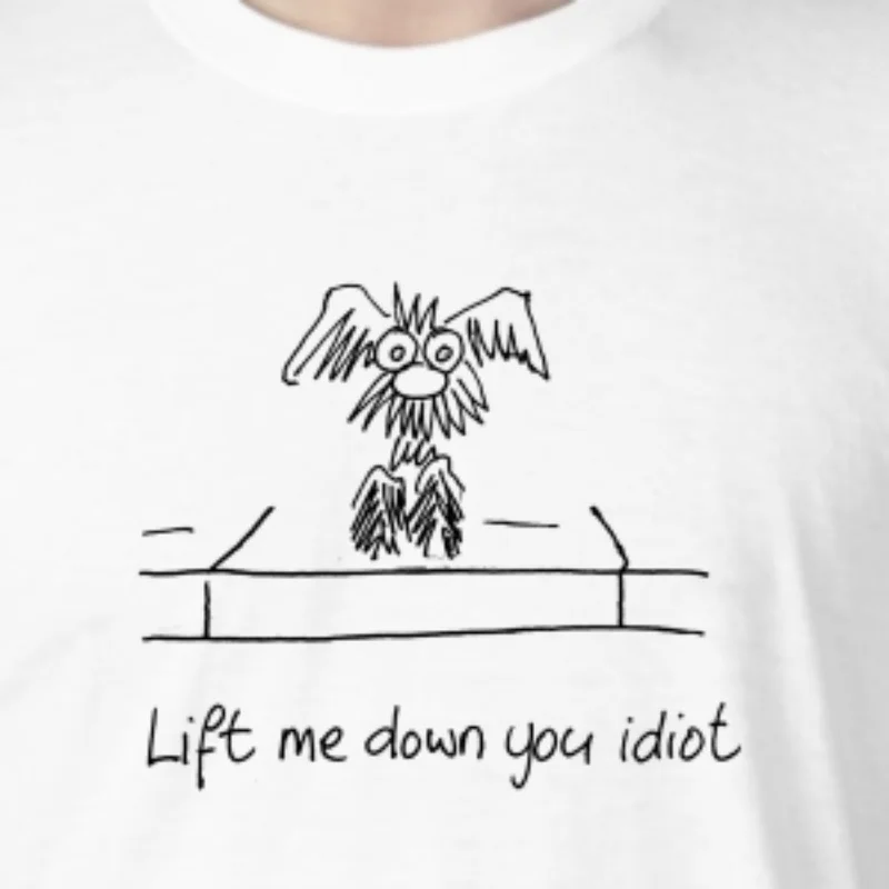 Lhasa Apso – حيوانات الرصيف والحيوانات والكلاب MumsLhasa Apso – Pavement_00000519- تي شيرت بنمط مرسومة يدويًا لكل من الرجال والنساء