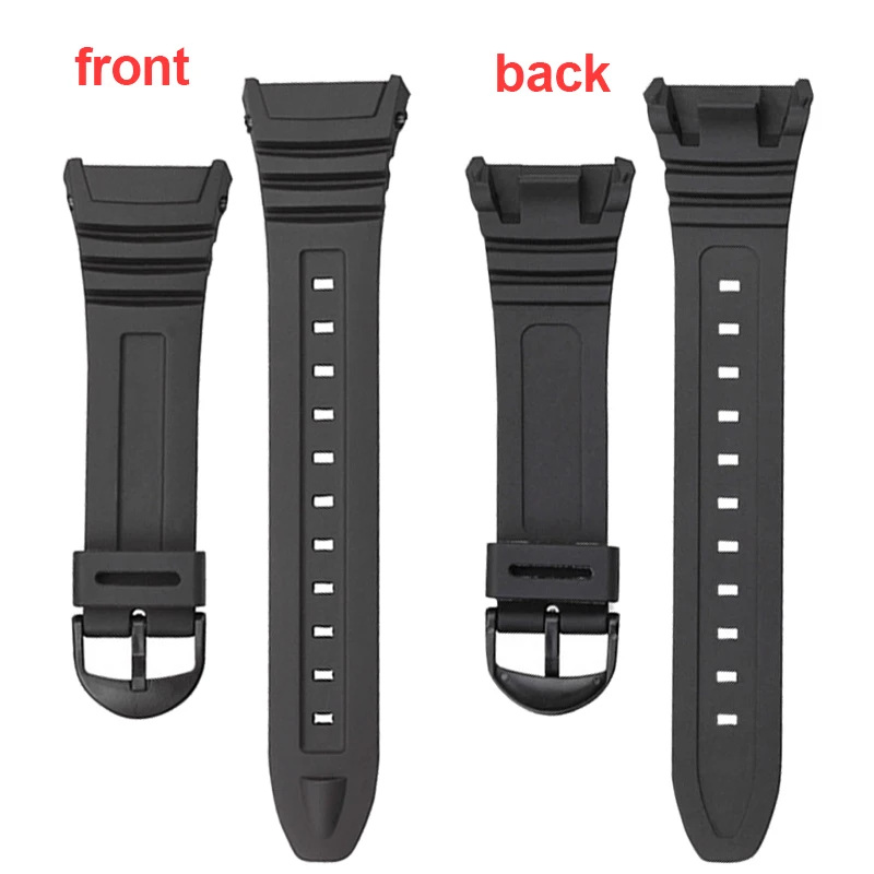 Rubber Substituição Strap para Casio Pulseira, Silicone macio, PU Plastic Belt, impermeável Sports Pulseira Acessórios, W-96H