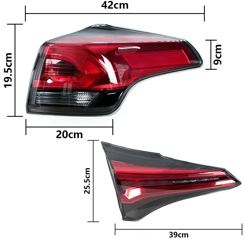 4 Pcs For Toyota RAV4 2016 2017 2018 LED Rear Tail Light Rear Warning Brake Fog Light Turn Signal Lamp Car Accessories