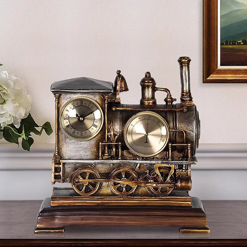 Retro Clock Sitting Room Table Clock Bedroom Old-fashioned Clock Home Personality Wine Cabinet Decoration