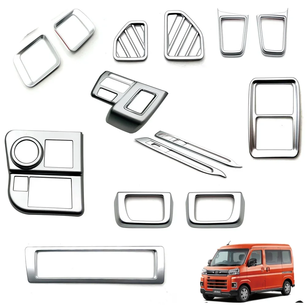 

For Daihatsu ATRAI HIJET CARGO 2022 2023 ABS Matte Interior Door Handle Bowl Sticker Water Cup Gear shift panel Accessories