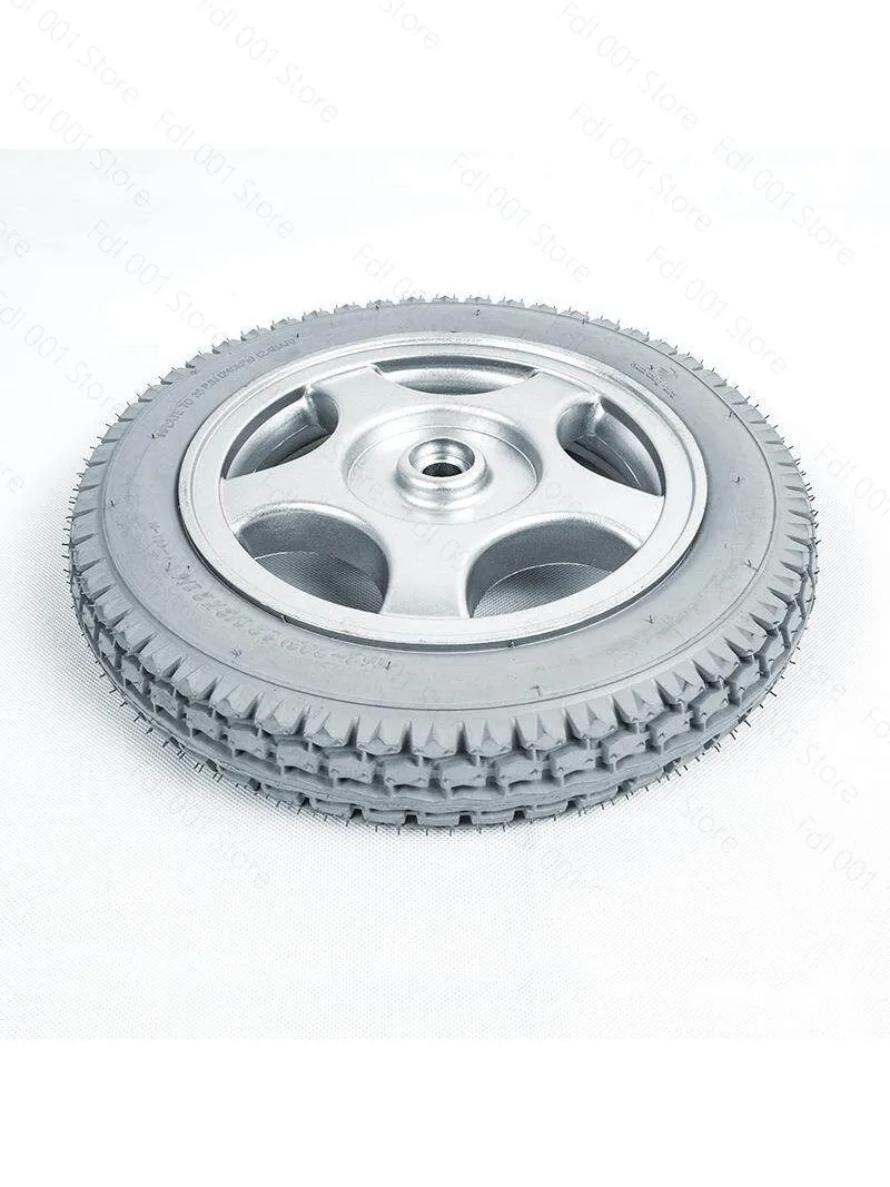 2026 Electric wheelchair rear wheel 12 inch rubber solid air-free rear tire non-slip and wear-resistant
