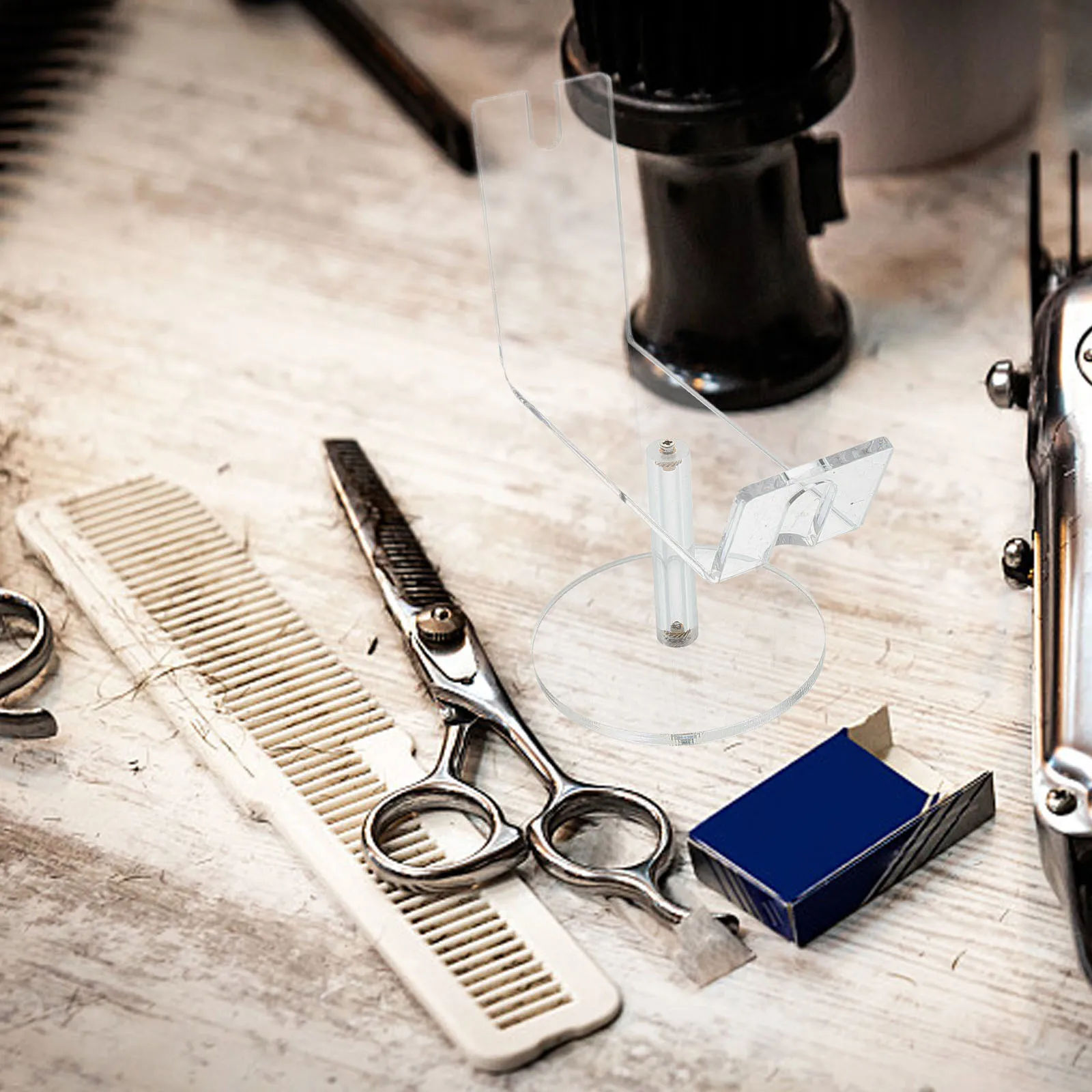 

Scissor Storage Stand Durable Acrylic Hairdressing Tool Rack Anti-Skid Non-Slip Desktop Organizer Simple Multi-Function Holder