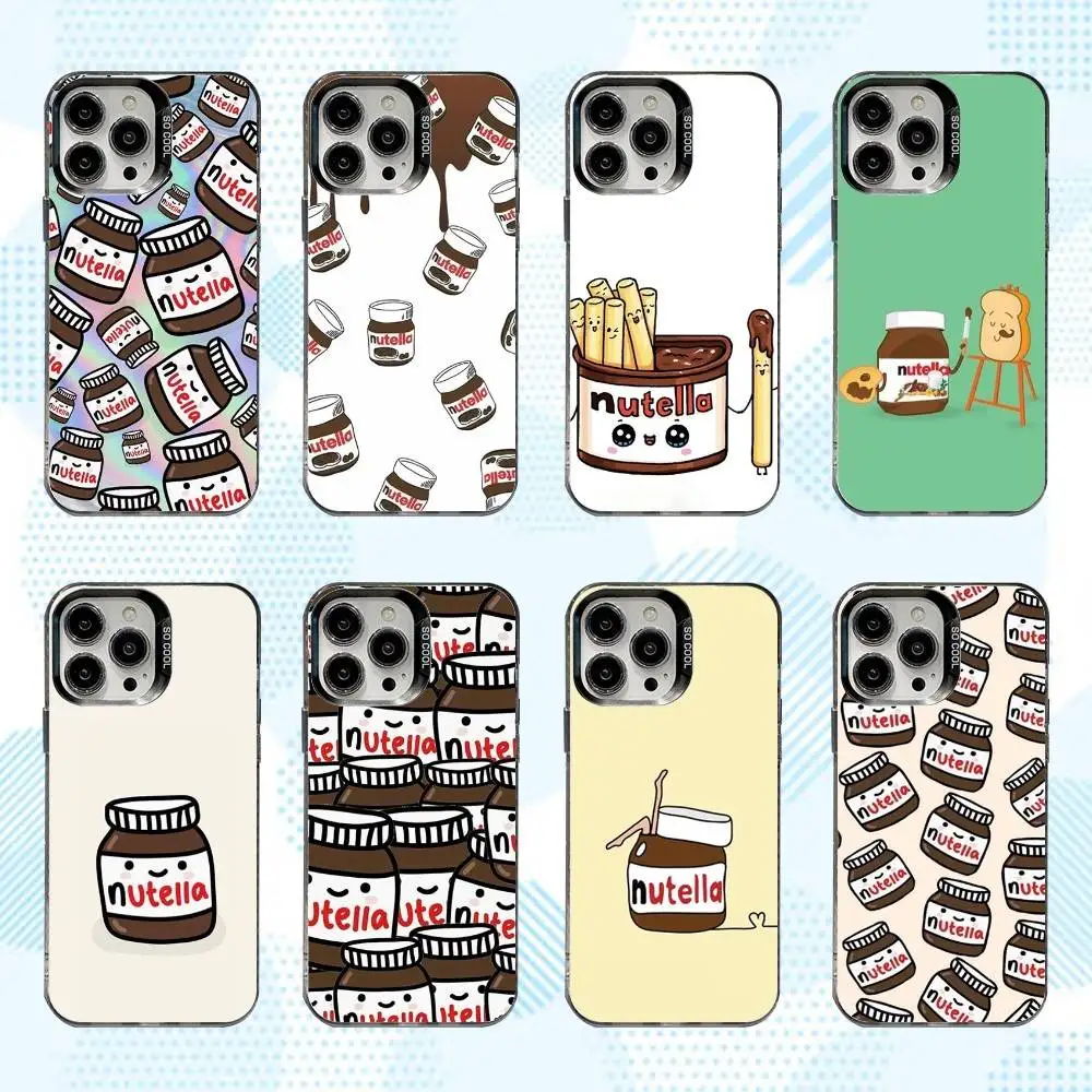 

N-Nutella Cute Chocolate Phone Case For iPhone 16,15,14,13,12,11,Mini,Pro,SE,MAX White Matte Shockproof Cover