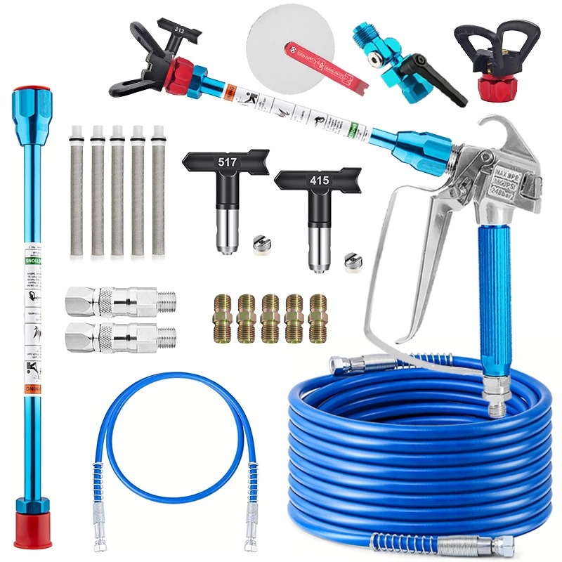 24-Piece Airless Spray Gun Accessories Set, Paint Sprayer Equipment Auxiliary Tools, Universal Spray Gun Kit Satisfies Painting